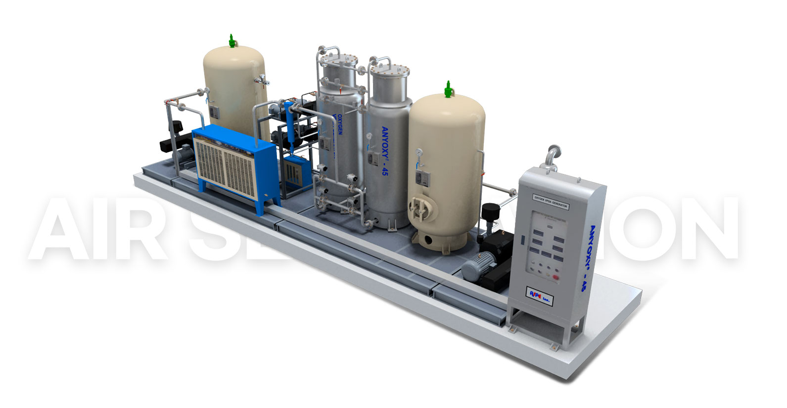 Aspe offers effective O2 vpsa package solutions through its expertise in Pressure Swing Adsorption and gas dryer